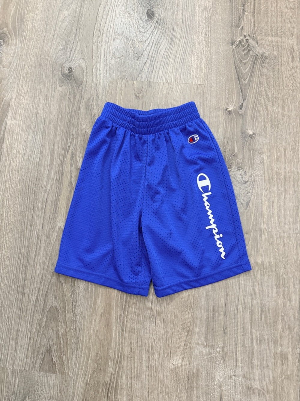 Champion Royal Blue Mesh Logo Athletic Shorts